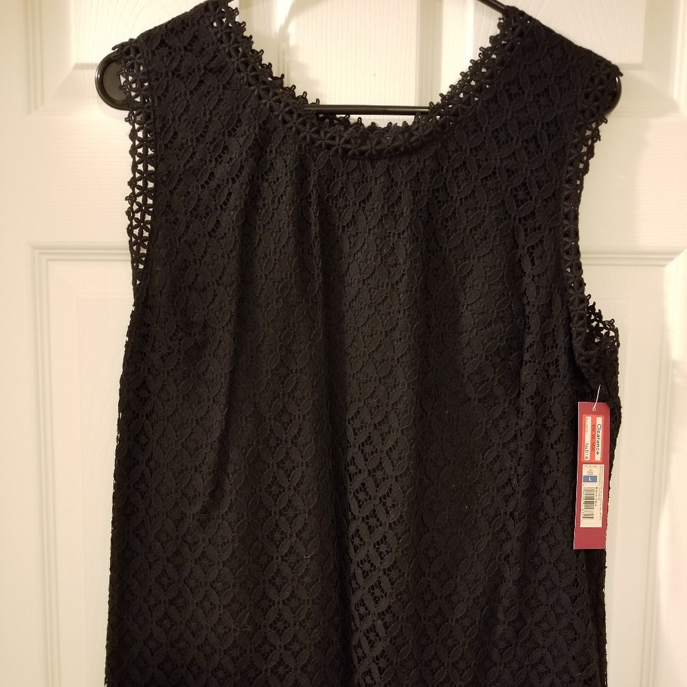 Merona NWT Black Lace Crochet Sleeveless Top